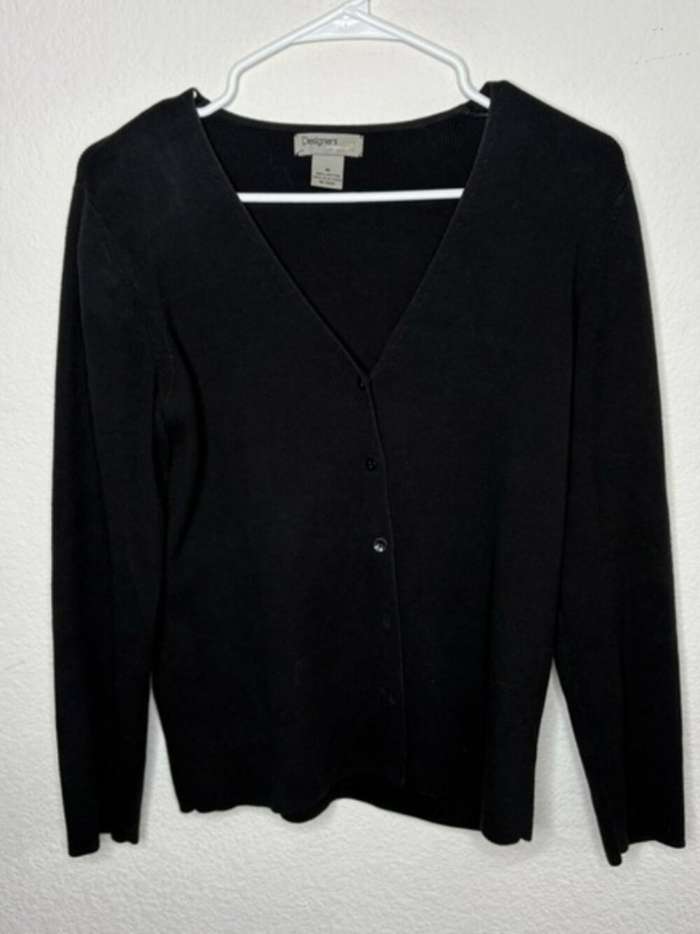 100% cotton Black Button up Cardigan